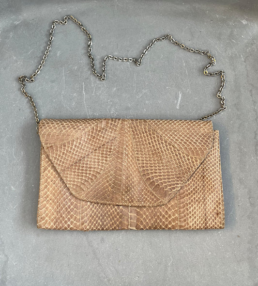 Vintage Leather Bag Beige