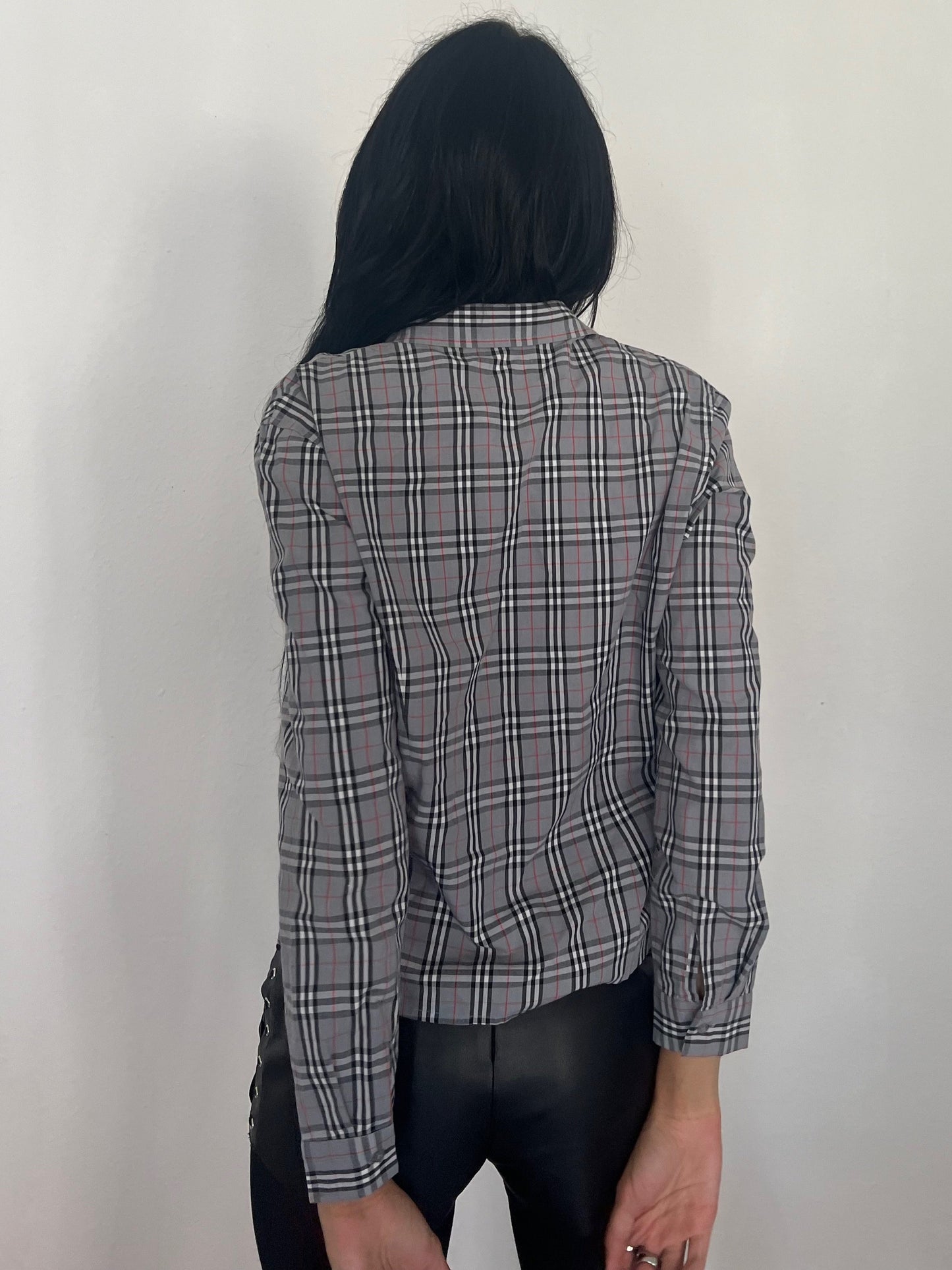 Burberry Checkered Shirt Grey