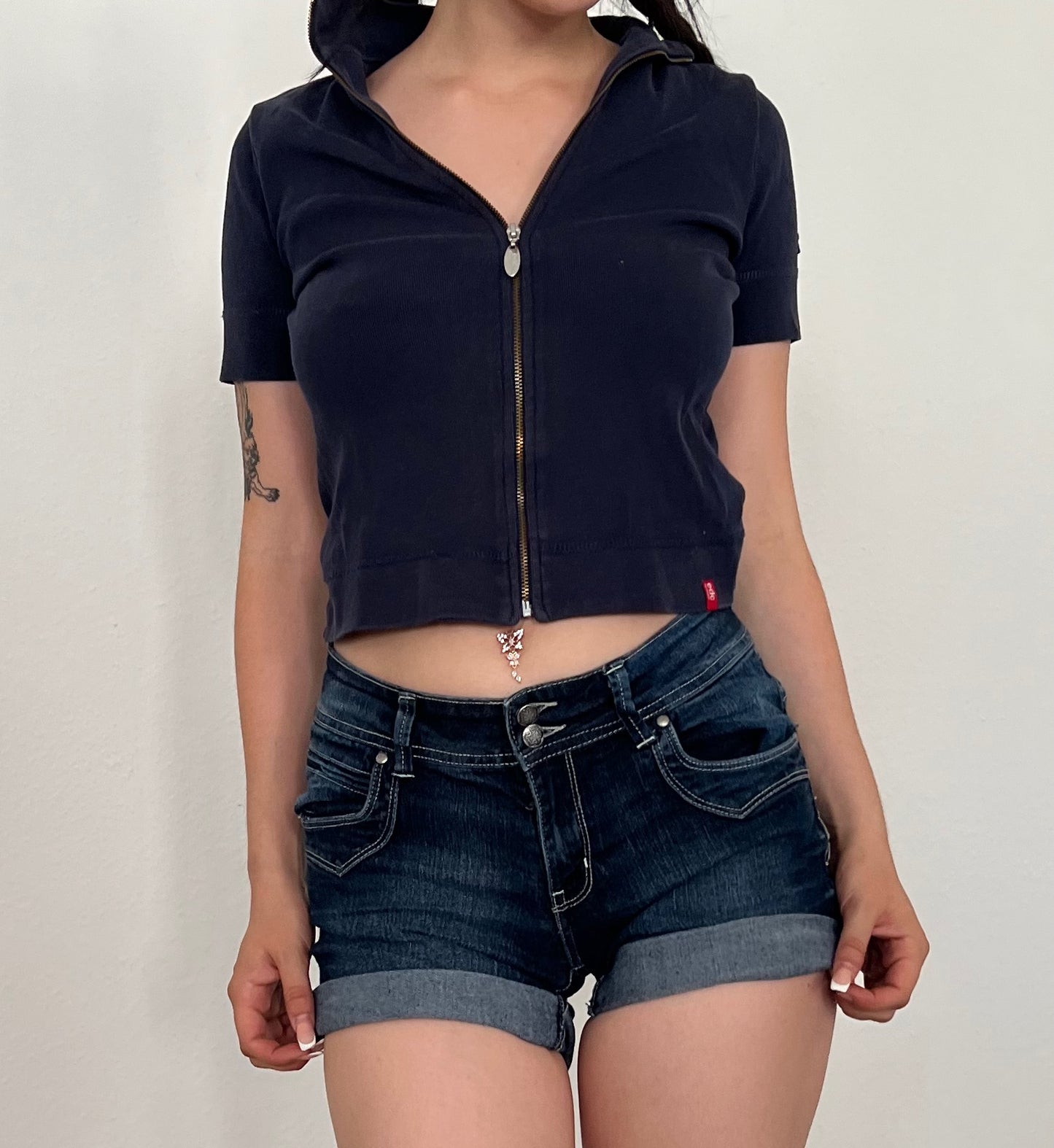 Cute Zip Shirt Darkblue