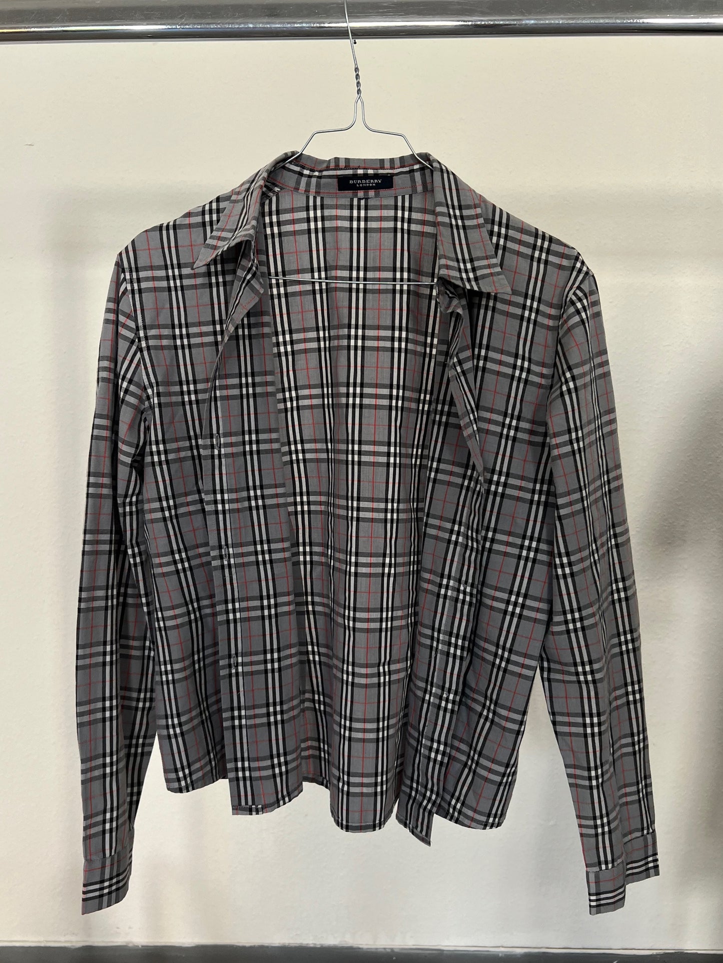 Burberry Checkered Shirt Grey