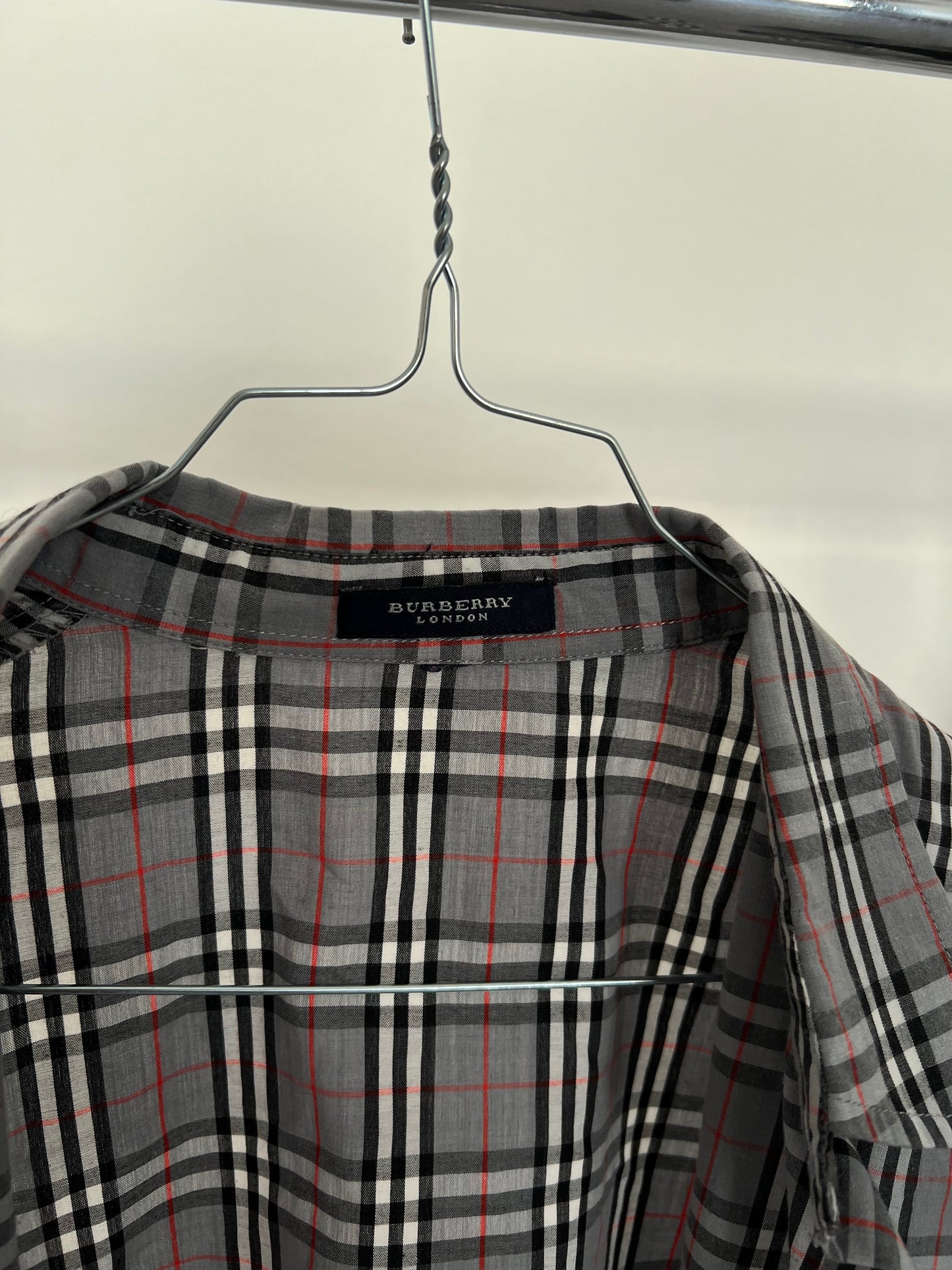 Burberry Checkered Shirt Grey